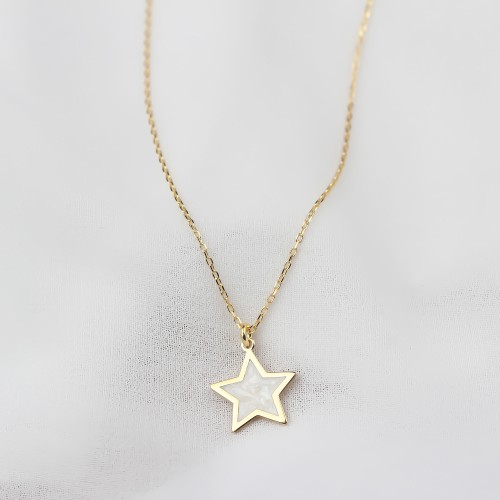 Glorria 925k Sterling Silver Star Necklace