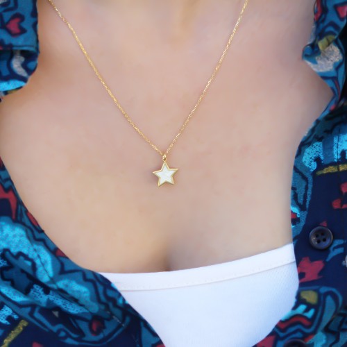 Glorria 925k Sterling Silver Star Necklace