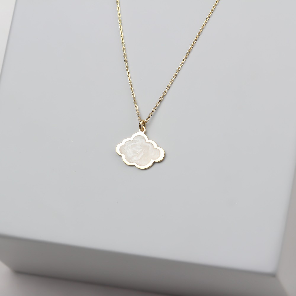 Glorria 925k Sterling Silver Cloud Necklace