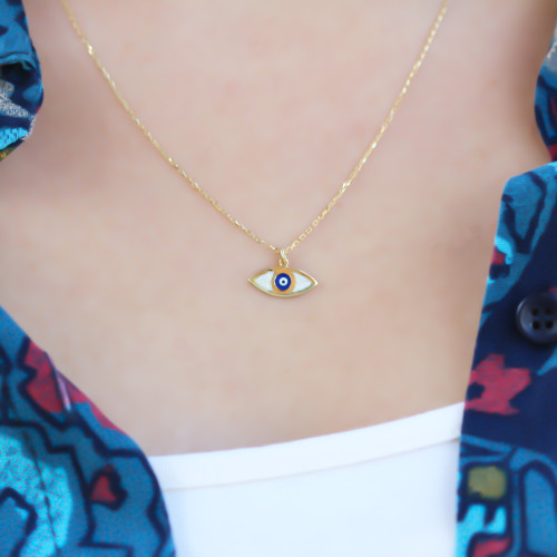 Glorria 925k Sterling Silver Eye Necklace