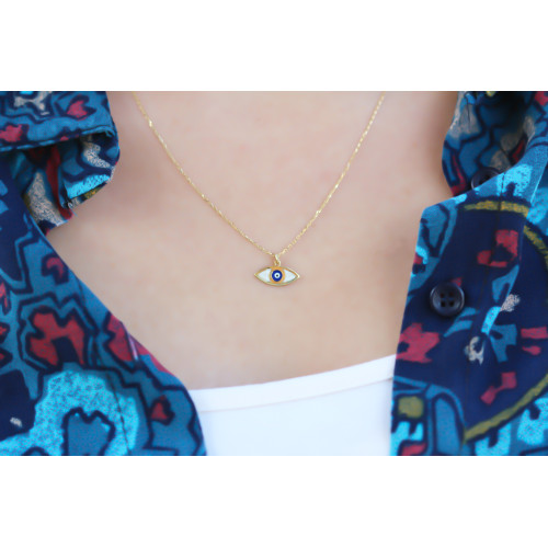 Glorria 925k Sterling Silver Eye Necklace