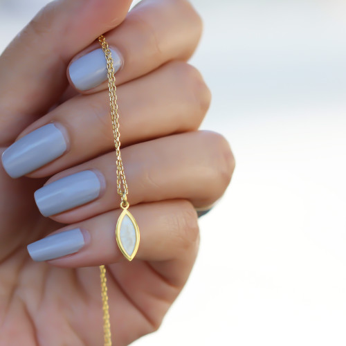 Glorria 925k Sterling Silver Geo Necklace