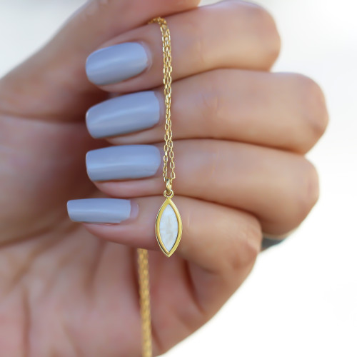 Glorria 925k Sterling Silver Geo Necklace