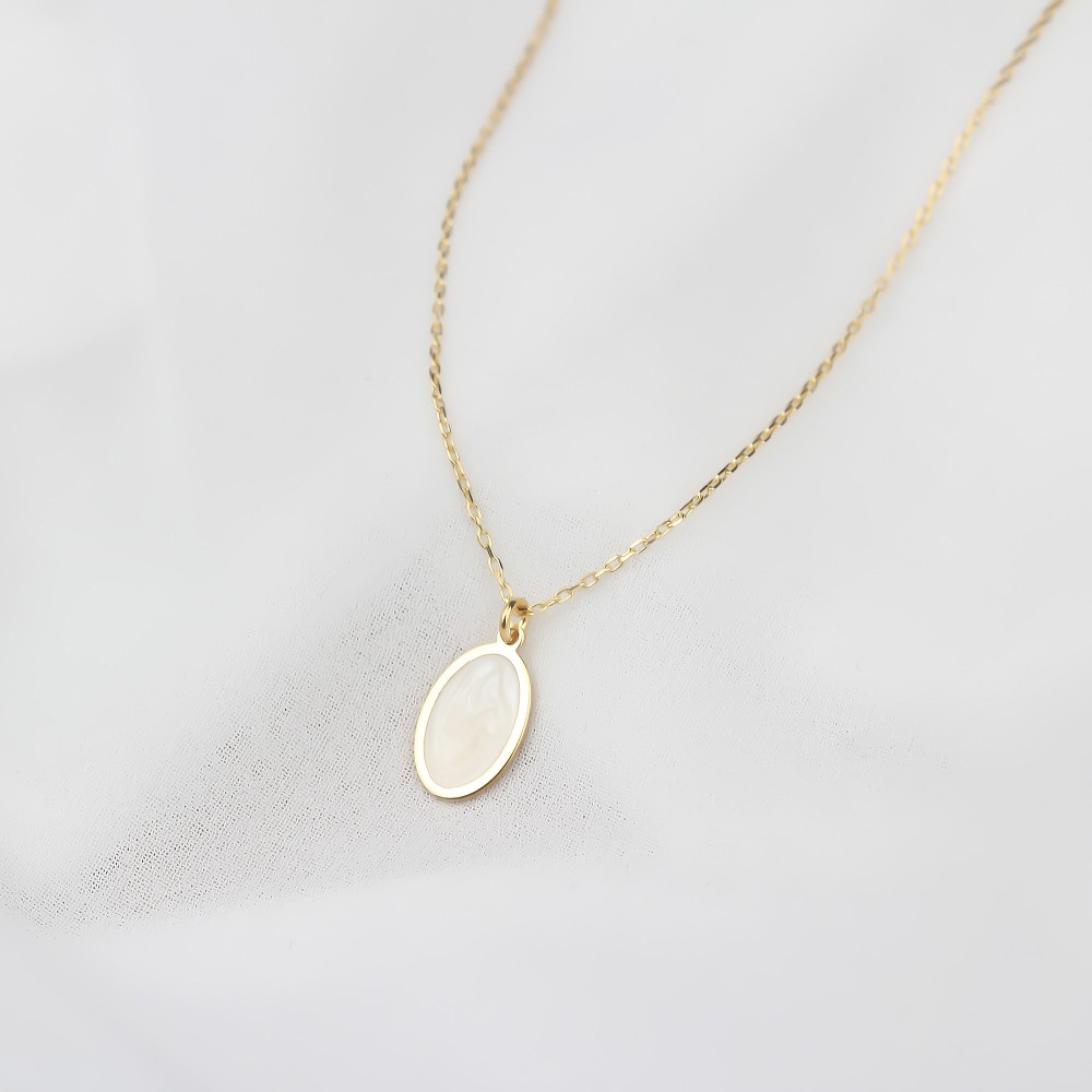 Glorria 925k Sterling Silver Geo Necklace