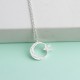 Glorria 925k Sterling Silver Crescent And Star Necklace