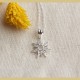 Glorria 925k Sterling Silver Sun Necklace