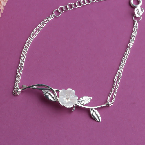 Glorria 925k Sterling Silver Flower  Bracelet Glorria 925k Sterling Silver Flower  Bracelet