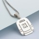 Glorria 925k Sterling Silver Personalized Name and Jersey Number Ice Hockey Necklace Glorria 925k Sterling Silver Personalized Name and Jersey Number Ice Hockey Necklace