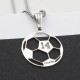 Glorria 925k Sterling Silver Personalized Name and Number Football Necklace
