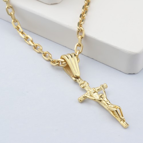 Glorria 925k Sterling Silver Jesus Christ Necklace