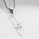 Glorria 925k Sterling Silver Star of David Necklace