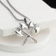 Glorria Sterling Silver Viking Double Axe Necklace