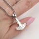 Glorria Sterling Silver Viking Mjölnir Hammer Necklace