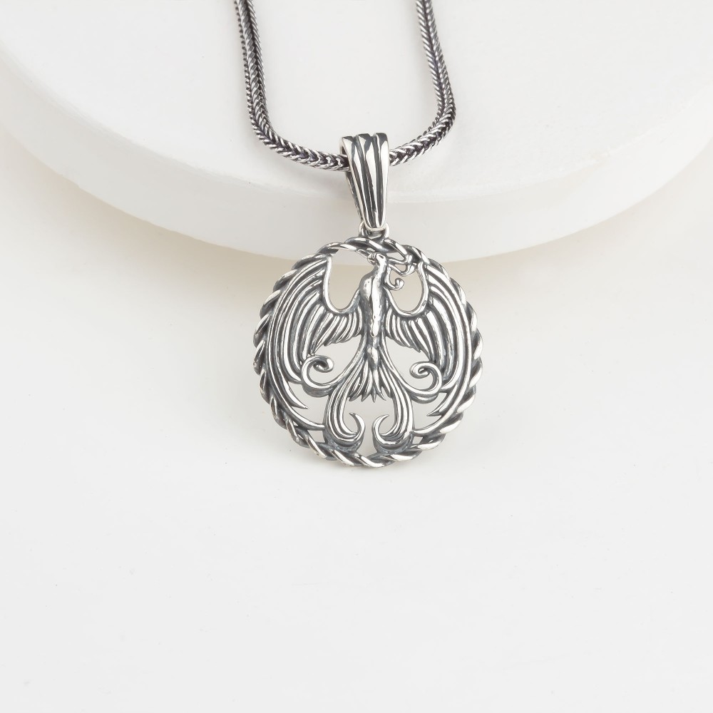Glorria Sterling Silver Phoenix Necklace