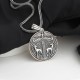 Glorria Sterling Silver Viking Medallion Necklace Glorria Sterling Silver Viking Medallion Necklace