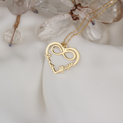 Glorria 925k Sterling Silver Infinity Necklace