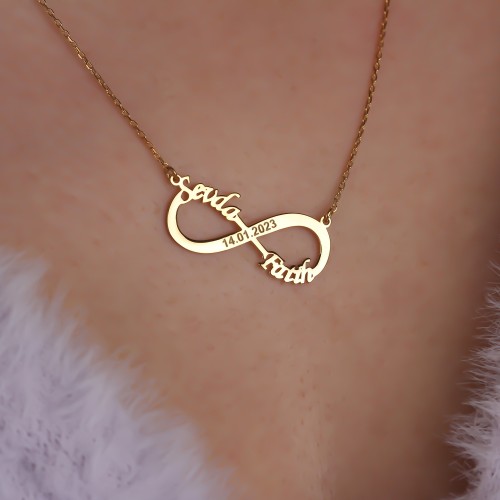 Glorria 925k Sterling Silver Infinity Necklace