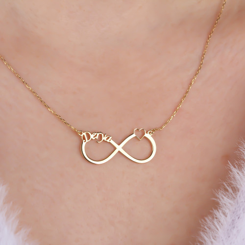 Glorria 925k Sterling Silver Infinity Necklace