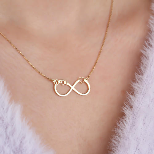 Glorria 925k Sterling Silver Infinity Necklace