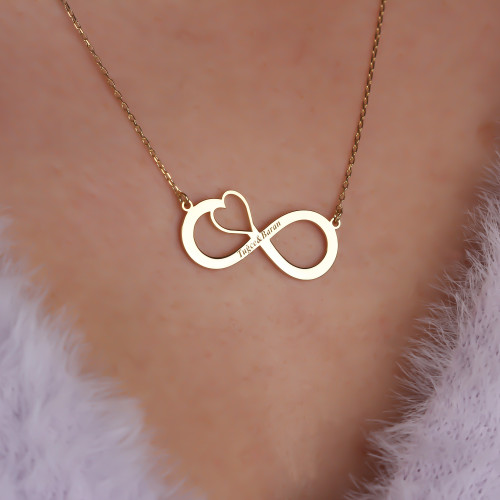 Glorria 925k Sterling Silver Infinity Necklace