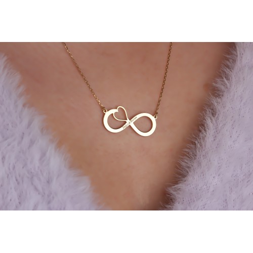 Glorria 925k Sterling Silver Infinity Necklace