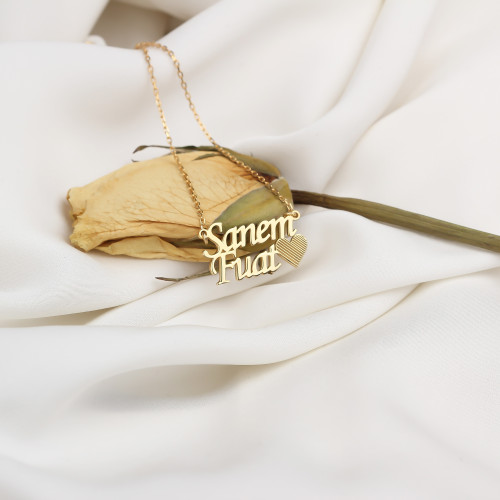 Glorria 925k Sterling Silver Personalized Name Heart Necklace Glorria 925k Sterling Silver Personalized Name Heart Necklace