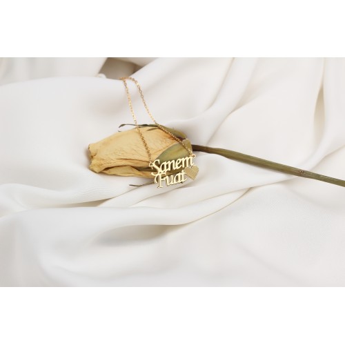 Glorria 925k Sterling Silver Personalized Name Heart Necklace Glorria 925k Sterling Silver Personalized Name Heart Necklace