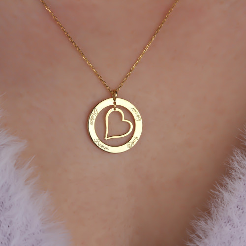 Glorria 925k Sterling Silver Personalized Name Heart Necklace Glorria 925k Sterling Silver Personalized Name Heart Necklace