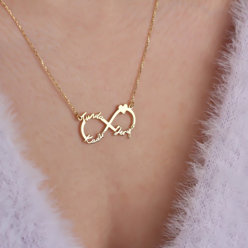 Glorria 925k Sterling Silver Infinity Necklace
