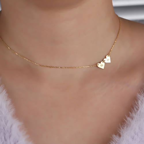 Glorria 925k Sterling Silver Personalized Heart Necklace