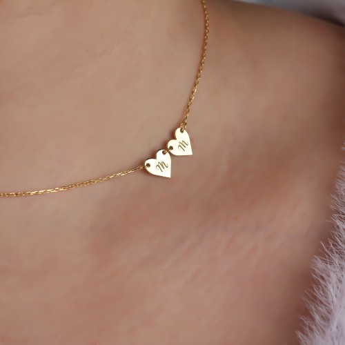 Glorria 925k Sterling Silver Personalized Heart Necklace