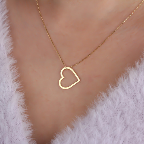 Glorria 925k Sterling Silver Heart Necklace