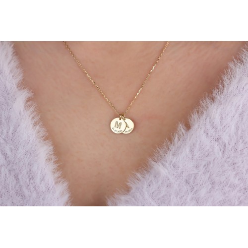 Glorria 925k Sterling Silver Personalized Plate Necklace