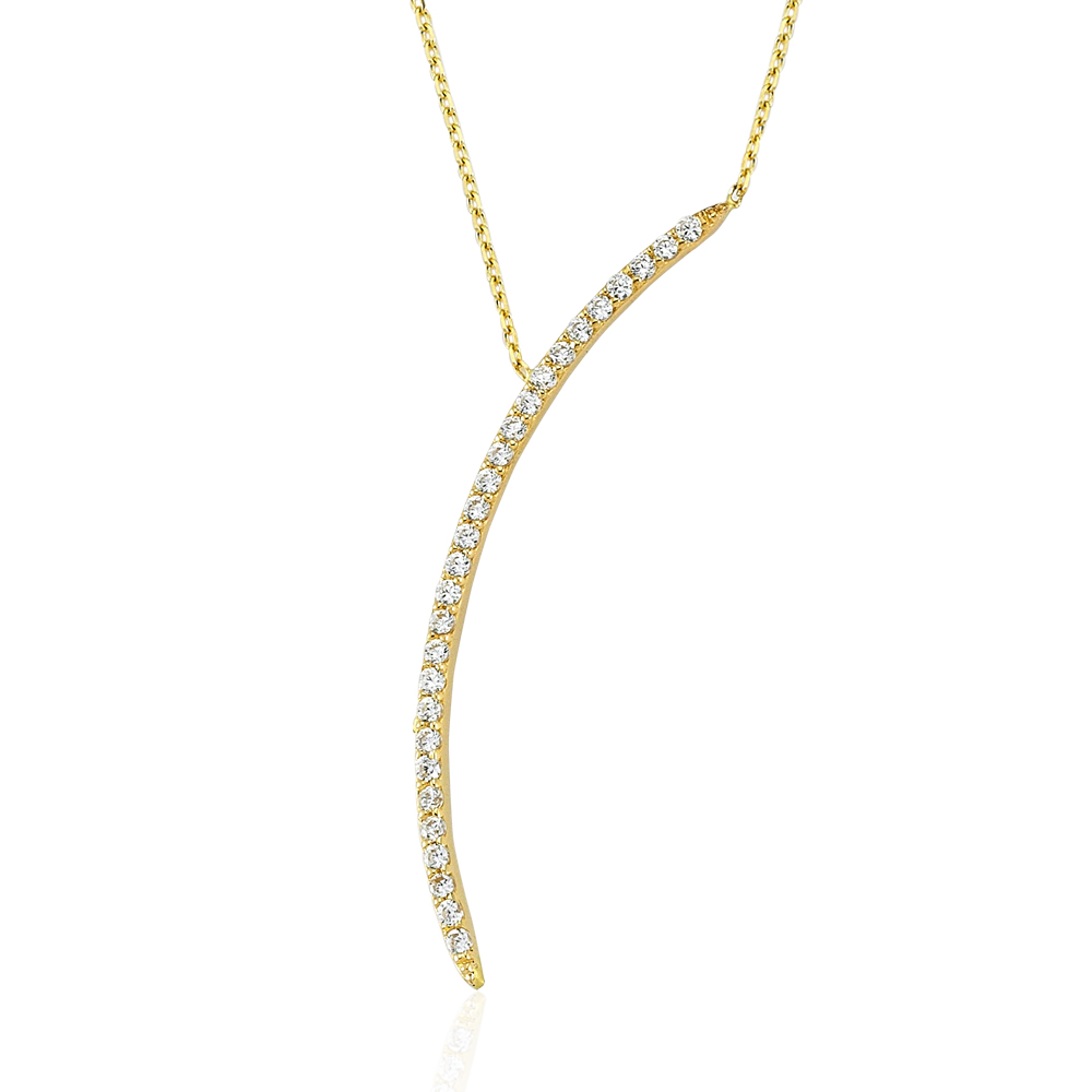 Glorria 14k Solid Gold Moon Necklace Glorria 14k Solid Gold Moon Necklace