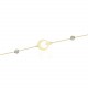 Glorria 14k Solid Gold Crescent And Star Bracelet