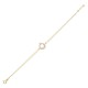 Glorria 14k Solid Gold Crescent And Star Bracelet