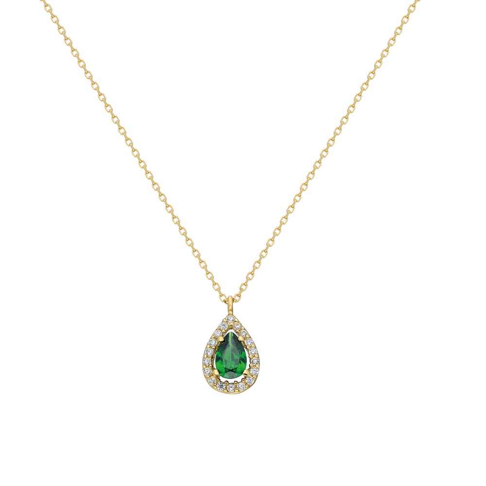 Glorria 14k Solid Gold Drop Necklace