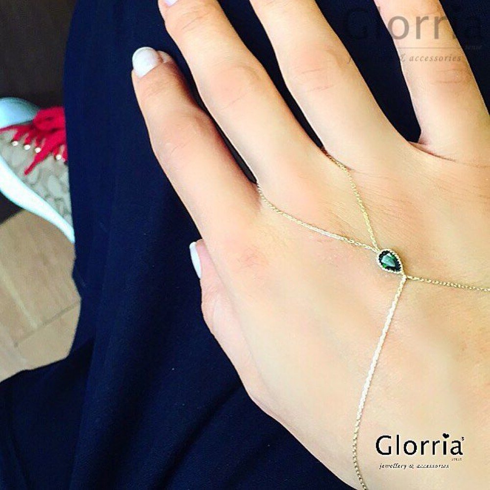 Glorria 14k Solid Gold Drop Shahmaran Bracelet