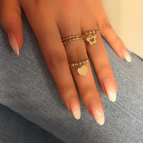 Glorria 14k Solid Gold Dorika Butterfly Ring Glorria 14k Solid Gold Dorika Butterfly Ring