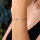 Glorria 14k Solid Gold Turquoise Bracelet