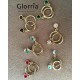 Glorria 14k Solid Gold Eye Earring