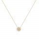 Glorria 14k Solid Gold Sun Necklace