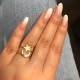 Glorria 14k Solid Gold Crescent Ring