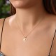 Glorria 14k Solid Gold Pearl Hand-Footprint Necklace