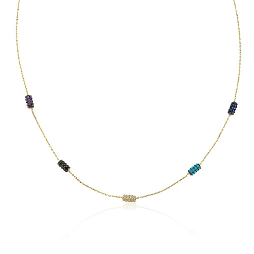 Glorria 14k Solid Gold Fantasy Necklace Glorria 14k Solid Gold Fantasy Necklace