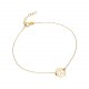 Glorria 14k Solid Gold Lotus Flower Bracelet