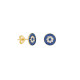 Glorria 14k Solid Gold Evil Eye Earrings