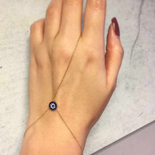 Glorria 14k Solid Gold Evil Eye Shahmaran Bracelet Glorria 14k Solid Gold Evil Eye Shahmaran Bracelet