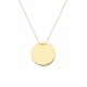 Glorria 14k Solid Gold Plate Necklace