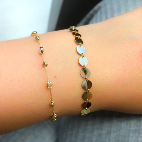 Glorria 14k Solid Gold Scaled Bracelet Glorria 14k Solid Gold Scaled Bracelet